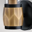 Aplica de perete de baie  Elstead metal, sticla, alama, negru, transparent, E27, IP44 - ELS-HK-ELLISON1-BK-HB
