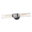 Aplica de perete de baie  Elstead metal, sticla, nichel, negru, transparent, E27, IP44 - ELS-HK-ELLISON2-BK-BN