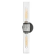 Aplica de perete de baie  Elstead metal, sticla, nichel, negru, transparent, E27, IP44 - ELS-HK-ELLISON2-BK-BN