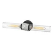 Aplica de perete de baie  Elstead metal, sticla, nichel, negru, transparent, E27, IP44 - ELS-HK-ELLISON2-BK-BN