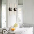 Aplica de perete de baie  Elstead metal, sticla, nichel, negru, transparent, E27, IP44 - ELS-HK-ELLISON2-BK-BN