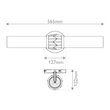 Aplica de perete de baie  Elstead metal, sticla, alama, negru, transparent, E27, IP44 - ELS-HK-ELLISON2-BK-HB