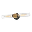 Aplica de perete de baie  Elstead metal, sticla, alama, negru, transparent, E27, IP44 - ELS-HK-ELLISON2-BK-HB