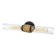 Aplica de perete de baie  Elstead metal, sticla, alama, negru, transparent, E27, IP44 - ELS-HK-ELLISON2-BK-HB