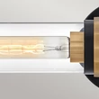 Aplica de perete de baie  Elstead metal, sticla, alama, negru, transparent, E27, IP44 - ELS-HK-ELLISON2-BK-HB