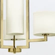 Candelabru Elstead metal, textil, alama, alb, E27 - ELS-HK-HAMPTON4-BB