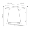 Aplica de perete exterioara Elstead metal, alb,  GU10, 8W, 2700K, 560 Lm, IP44 - ELS-HK-HANS-S-WHT