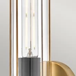 Aplica de perete de baie  Elstead metal, sticla, negru, alama, E27, IP44 - ELS-HK-MASTHEAD1-HBBK