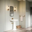 Aplica de perete de baie  Elstead metal, sticla, negru, alama, E27, IP44 - ELS-HK-MASTHEAD1-HBBK