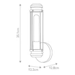 Aplica de perete de baie  Elstead metal, sticla, crom, negru, transparent, E27, IP44 - ELS-HK-MASTHEAD1-PCBK