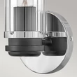 Aplica de perete de baie  Elstead metal, sticla, crom, negru, transparent, E27, IP44 - ELS-HK-MASTHEAD1-PCBK