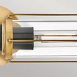 Aplica de perete de baie  Elstead metal, sticla, negru, alama, transparent, E27, IP44 - ELS-HK-MASTHEAD2-HBBK