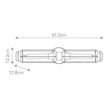 Aplica de perete de baie  Elstead metal, sticla, crom, negru, transparent, E27, IP44 - ELS-HK-MASTHEAD2-PCBK