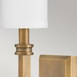 Aplica de perete  Elstead metal, textil, alama, alb, E14 - ELS-HK-MOORE-WB1-HB