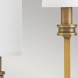 Aplica de perete  Elstead metal, textil, alama, alb, E14 - ELS-HK-MOORE-WB3-HB