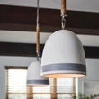 Pendul Elstead metal, ceramic, franghie, nichel, maro, alb, E27 - ELS-HK-NASH-P-AN