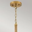 Pendul Elstead metal, ceramic, franghie, alama, maro, alb, E27 - ELS-HK-NASH-P-HB