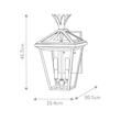 Aplica de perete exterioara Elstead metal, sticla, negru, transparent, E14, IP44 - ELS-HK-PALMA-M-BK