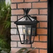 Aplica de perete exterioara Elstead metal, sticla, negru, transparent, E14, IP44 - ELS-HK-PALMA-M-BK