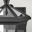 Aplica de perete exterioara Elstead metal, sticla, negru, transparent, E14, IP44 - ELS-HK-PALMA-M-BK
