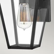Aplica de perete exterioara Elstead metal, sticla, negru, transparent, E14, IP44 - ELS-HK-PALMA-S-BK