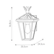 Aplica de perete exterioara Elstead metal, sticla, bronz, transparent, E14, IP44 - ELS-HK-PALMA-S-BU