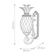  Aplica de perete exterioara Elstead metal, sticla, negru, E27, IP44 - ELS-HK-PLANTATION-M-MB