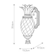  Aplica de perete exterioara Elstead metal, sticla, negru, E27, IP44 - ELS-HK-PLANTATION-S-MB