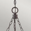 Candelabru Elstead metal, lemn, sticla, ruginiu, transparent, E14 - ELS-HK-SAWYER9-SQ