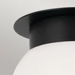 Plafoniera Elstead metal, sticla, negru, opal, E27 - ELS-KL-ALBERS-F-G-BK