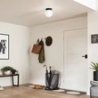Plafoniera Elstead metal, sticla, negru, opal, E27 - ELS-KL-ALBERS-F-G-BK