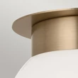 Plafoniera Elstead metal, sticla, bronz, opal, E27 - ELS-KL-ALBERS-F-G-CPZ