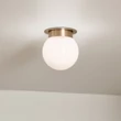 Plafoniera Elstead metal, sticla, bronz, opal, E27 - ELS-KL-ALBERS-F-G-CPZ