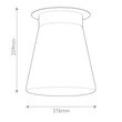 Plafoniera Elstead metal, sticla, negru, opal, E27 - ELS-KL-ALBERS-F-T-BK