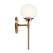 Aplica de perete de baie  Elstead metal, sticla, bronz, opal, G9, 3W, 3000K, 300 Lm,  IP44 - ELS-KL-BENNO1-CPZ