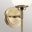 Aplica de perete de baie  Elstead metal, sticla, bronz, opal, G9, 3W, 3000K, 300 Lm,  IP44 - ELS-KL-BENNO1-CPZ