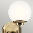Aplica de perete de baie  Elstead metal, sticla, bronz, opal, G9, 3W, 3000K, 300 Lm,  IP44 - ELS-KL-BENNO1-CPZ