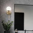 Aplica de perete de baie  Elstead metal, sticla, bronz, opal, G9, 3W, 3000K, 300 Lm,  IP44 - ELS-KL-BENNO1-CPZ