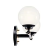 Aplica de perete de baie  Elstead metal, sticla, negru, bronz, opal, G9, 6W, 3000K, 600 Lm,  IP44 - ELS-KL-BENNO2-BK-CPZ