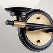 Aplica de perete de baie  Elstead metal, sticla, negru, bronz, opal, G9, 6W, 3000K, 600 Lm,  IP44 - ELS-KL-BENNO2-BK-CPZ
