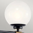Aplica de perete de baie  Elstead metal, sticla, negru, bronz, opal, G9, 6W, 3000K, 600 Lm,  IP44 - ELS-KL-BENNO2-BK-CPZ