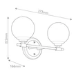 Aplica de perete de baie  Elstead metal, sticla, sampanie, bronz, opal, G9, 6W, 3000K, 600 Lm,  IP44 - ELS-KL-BENNO2-CPZ