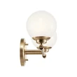 Aplica de perete de baie  Elstead metal, sticla, sampanie, bronz, opal, G9, 6W, 3000K, 600 Lm,  IP44 - ELS-KL-BENNO2-CPZ