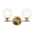 Aplica de perete de baie  Elstead metal, sticla, sampanie, bronz, opal, G9, 6W, 3000K, 600 Lm,  IP44 - ELS-KL-BENNO2-CPZ