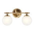 Aplica de perete de baie  Elstead metal, sticla, sampanie, bronz, opal, G9, 6W, 3000K, 600 Lm,  IP44 - ELS-KL-BENNO2-CPZ