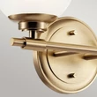 Aplica de perete de baie  Elstead metal, sticla, sampanie, bronz, opal, G9, 6W, 3000K, 600 Lm,  IP44 - ELS-KL-BENNO2-CPZ