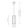 Pendul Elstead metal, sticla, negru, E27, IP44 - ELS-KL-CAMILLO-P-TBK