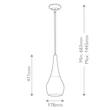 Pendul Elstead metal, sticla, bronz, opal, E27 - ELS-KL-DEELA-P-CPZ