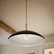 Pendul Elstead metal, negru, bronz, E27 - ELS-KL-DELAROSA-P-BK