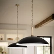 Pendul Elstead metal, negru, bronz, E27 - ELS-KL-DELAROSA-P-BK